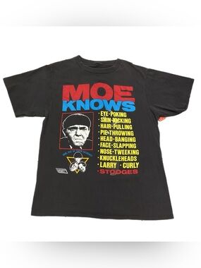 1990 Three stooges Moes knows single stitch t-shirt